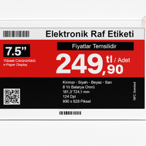 ESL Elektronik Raf Etiketi 7.5 inch Renkli - BV0522